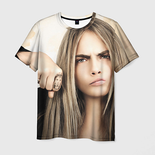 Мужская футболка Cara Delevingne / 3D-принт – фото 1