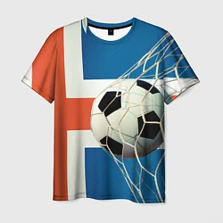 Футболка мужская Исландский футбол, цвет: 3D-принт