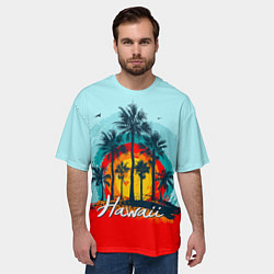 Футболка оверсайз мужская HAWAII 6, цвет: 3D-принт — фото 2