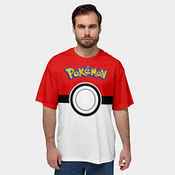 Футболка оверсайз мужская Покеболл 3, цвет: 3D-принт — фото 2