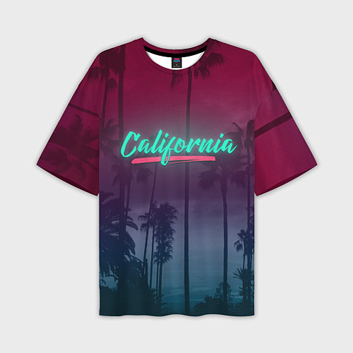 Мужская футболка оверсайз California / 3D-принт – фото 1
