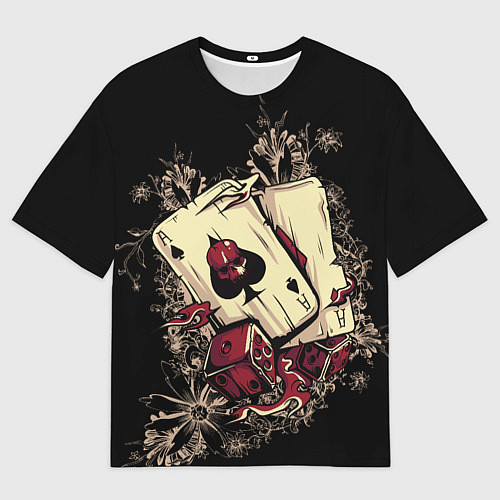 Мужская футболка оверсайз Карты дьявола / 3D-принт – фото 1