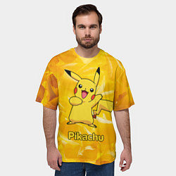 Футболка оверсайз мужская Pikachu, цвет: 3D-принт — фото 2