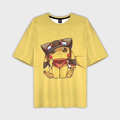 Мужская футболка оверсайз Pikachu / 3D-принт – фото 1