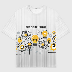 Футболка оверсайз мужская Программирование 1, цвет: 3D-принт