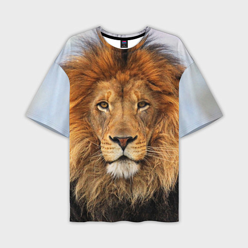 Мужская футболка оверсайз Красавец лев / 3D-принт – фото 1