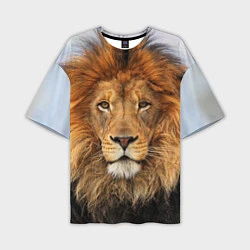 Мужская футболка оверсайз Красавец лев