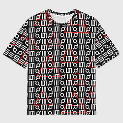 Футболка оверсайз мужская 30 STM: Symbol Pattern, цвет: 3D-принт