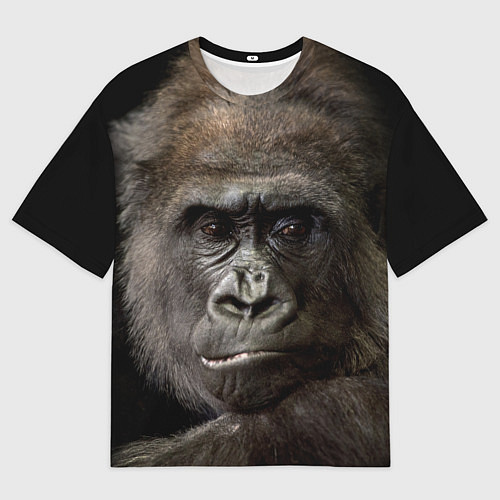 Мужская футболка оверсайз Глаза гориллы / 3D-принт – фото 1