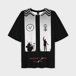 Футболка оверсайз мужская Twenty One Pilots: Lines, цвет: 3D-принт