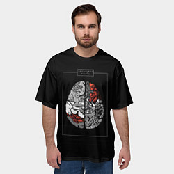 Футболка оверсайз мужская Twenty one pilots: brain, цвет: 3D-принт — фото 2
