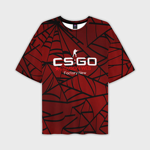 Мужская футболка оверсайз Cs:go - Crimson Web Style Factory New Кровавая пау / 3D-принт – фото 1