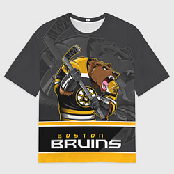 Футболка оверсайз мужская Boston Bruins, цвет: 3D-принт