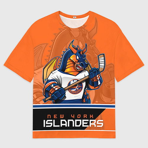 Мужская футболка оверсайз New York Islanders / 3D-принт – фото 1