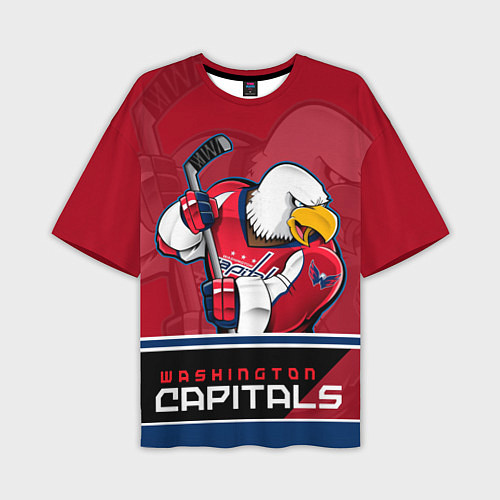 Мужская футболка оверсайз Washington Capitals / 3D-принт – фото 1