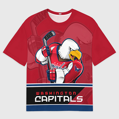 Мужская футболка оверсайз Washington Capitals / 3D-принт – фото 1