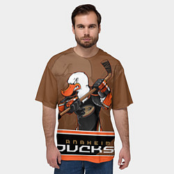 Футболка оверсайз мужская Anaheim Ducks, цвет: 3D-принт — фото 2