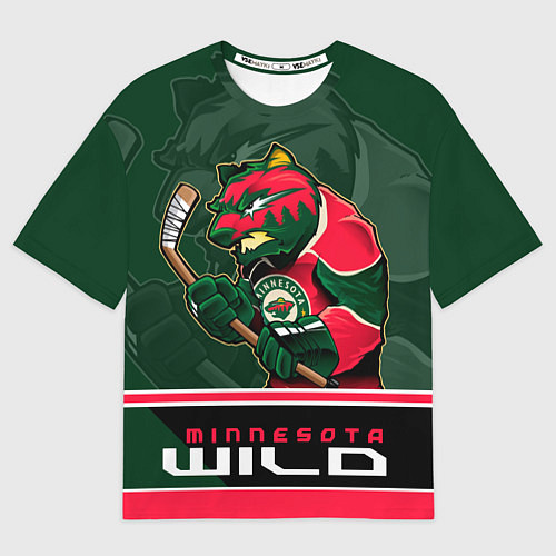 Мужская футболка оверсайз Minnesota Wild / 3D-принт – фото 1