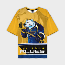 Футболка оверсайз мужская St. Louis Blues, цвет: 3D-принт