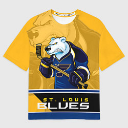 Футболка оверсайз мужская St. Louis Blues, цвет: 3D-принт