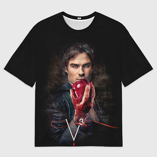 Мужская футболка оверсайз Damon Salvatore V3 / 3D-принт – фото 1
