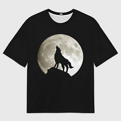 Футболка оверсайз мужская Moon Wolf, цвет: 3D-принт