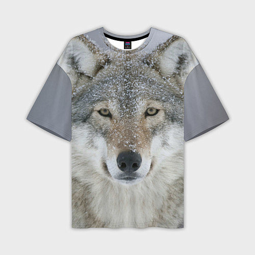 Мужская футболка оверсайз Милый волк / 3D-принт – фото 1