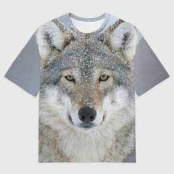 Футболка оверсайз мужская Милый волк, цвет: 3D-принт