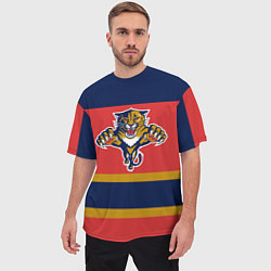 Футболка оверсайз мужская Florida Panthers, цвет: 3D-принт — фото 2