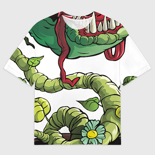 Мужская футболка оверсайз Plants vs zombies / 3D-принт – фото 1