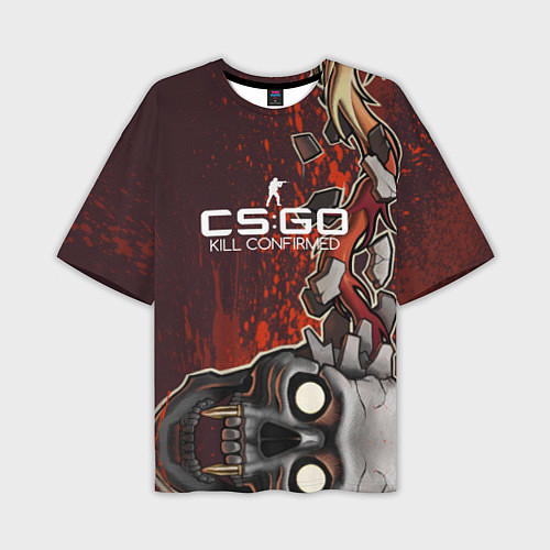 Мужская футболка оверсайз CS:GO Kill Confirmed Style / 3D-принт – фото 1