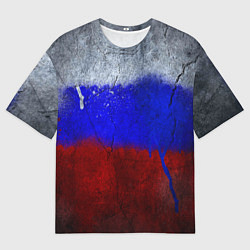 Мужская футболка оверсайз Русский триколор