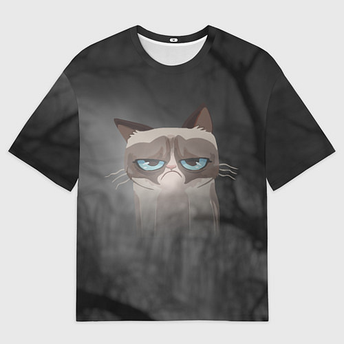 Мужская футболка оверсайз Grumpy Cat / 3D-принт – фото 1