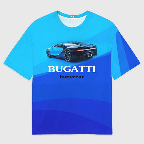 Мужская футболка оверсайз Bugatti hypercar / 3D-принт – фото 1