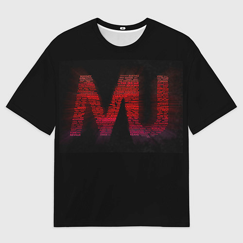 Мужская футболка оверсайз Manchester United team / 3D-принт – фото 1