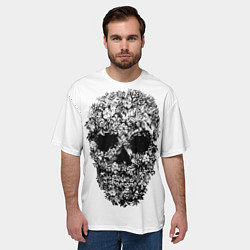 Футболка оверсайз мужская Череп, цвет: 3D-принт — фото 2