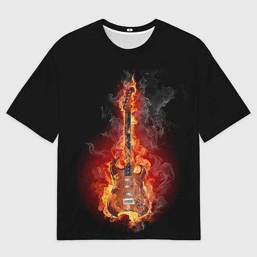 Мужская футболка оверсайз Адская гитара / 3D-принт – фото 1