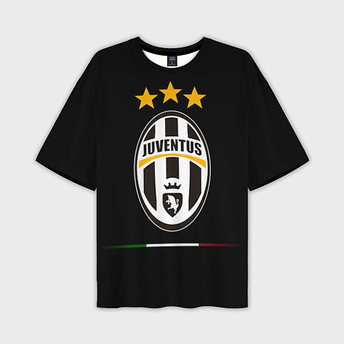 Мужская футболка оверсайз Juventus: 3 stars / 3D-принт – фото 1
