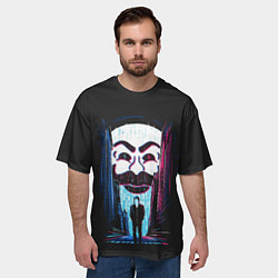 Футболка оверсайз мужская Mr Robot: Anonymous, цвет: 3D-принт — фото 2