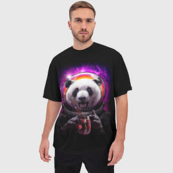 Футболка оверсайз мужская Panda Cosmonaut, цвет: 3D-принт — фото 2