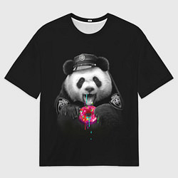 Футболка оверсайз мужская Donut Panda, цвет: 3D-принт