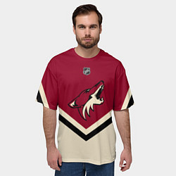 Футболка оверсайз мужская NHL: Arizona Coyotes, цвет: 3D-принт — фото 2