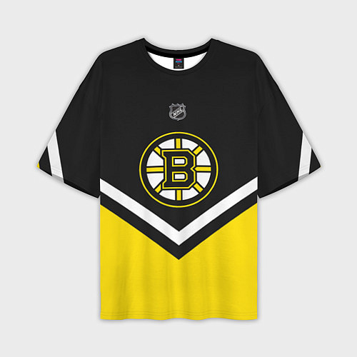 Мужская футболка оверсайз NHL: Boston Bruins / 3D-принт – фото 1