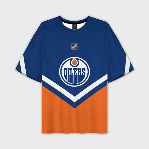 Мужская футболка оверсайз NHL: Edmonton Oilers / 3D-принт – фото 1