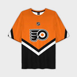 Футболка оверсайз мужская NHL: Philadelphia Flyers, цвет: 3D-принт