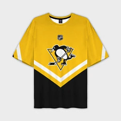 Футболка оверсайз мужская NHL: Pittsburgh Penguins, цвет: 3D-принт