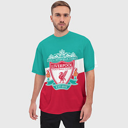 Футболка оверсайз мужская Liverpool: You'll never walk alone, цвет: 3D-принт — фото 2