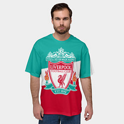 Футболка оверсайз мужская Liverpool: You'll never walk alone, цвет: 3D-принт — фото 2
