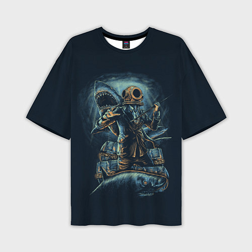 Мужская футболка оверсайз Подводная охота / 3D-принт – фото 1