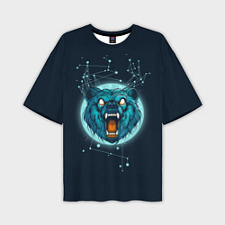 Мужская футболка оверсайз Космический медведь